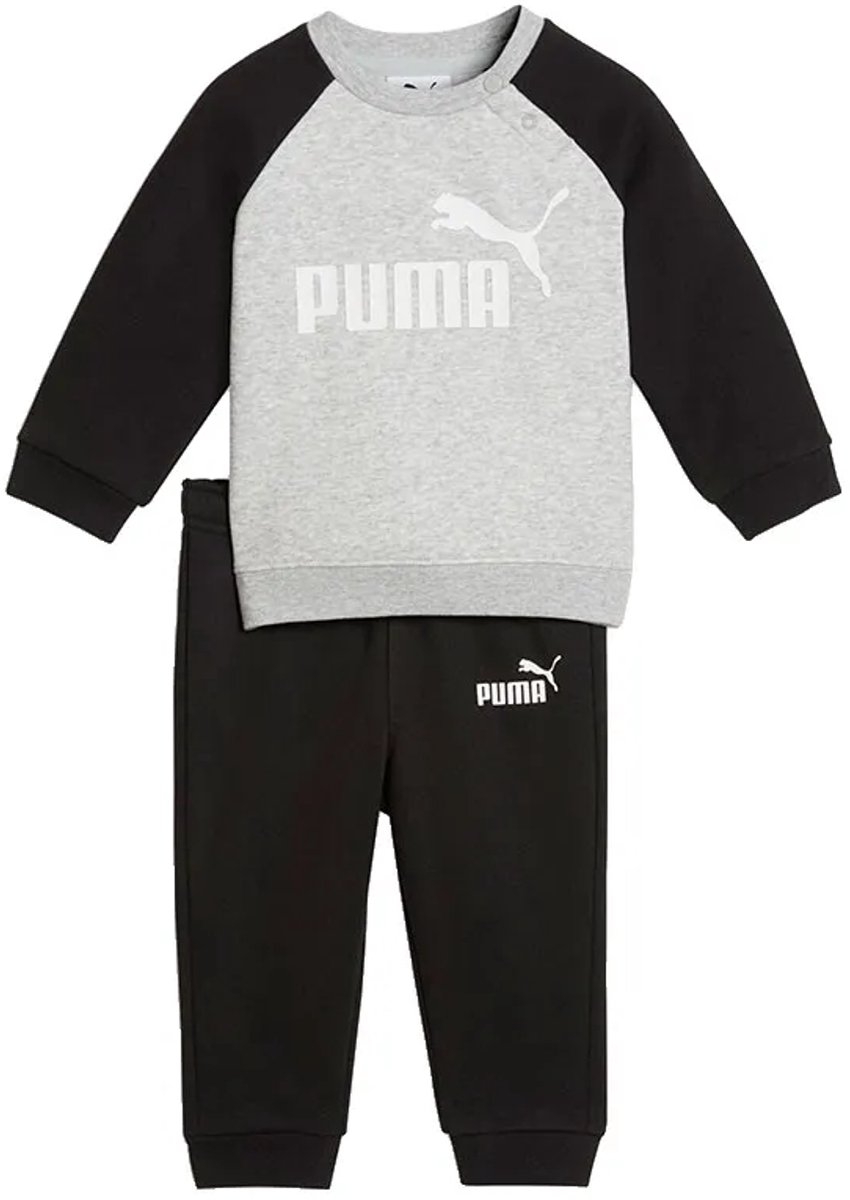 Puma Minicats Essential Raglan Trainingspak 12-24 Months Kinderen Zwart
