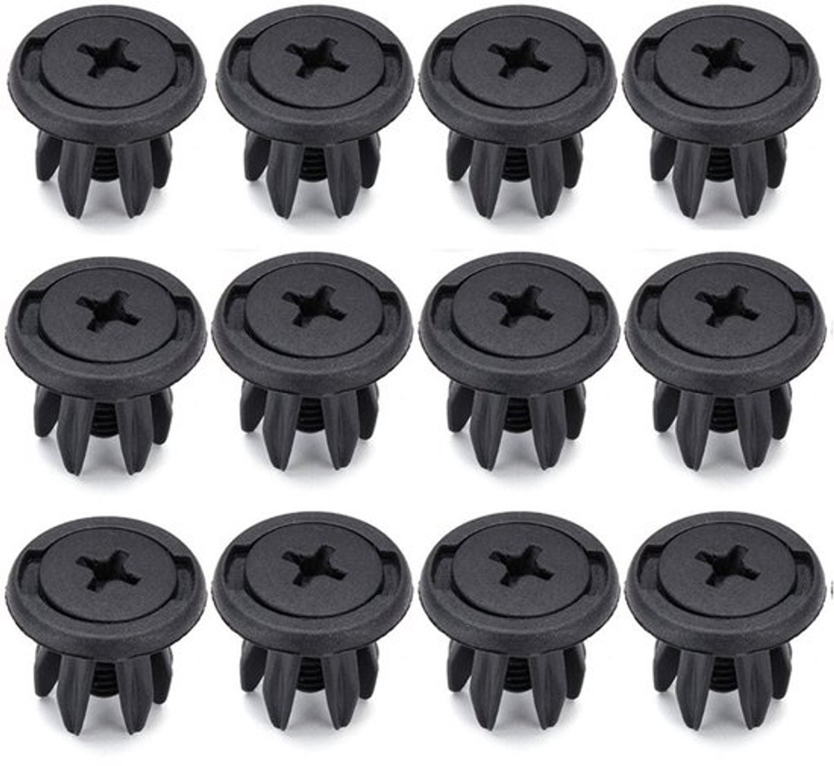 Virtubuy - Car Splash Guard Liner Rivets - 12 Stuks - Plastic Montageclips voor