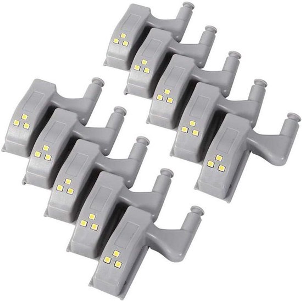 Lichtsensor met led-scharnier voor kasten - Allecto Plus - 10 stukken