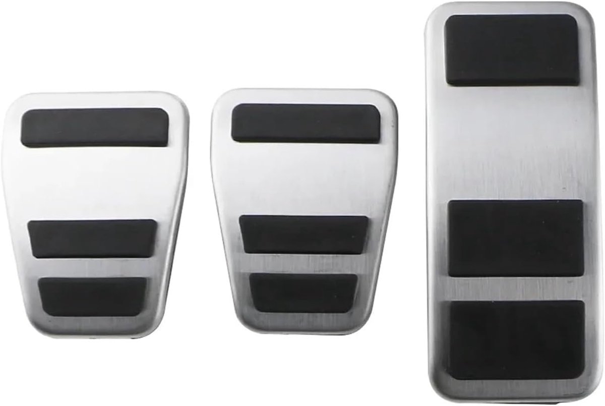 Auto Pedaalhoezen - Voetpedaal Beschermers - Veilig Rijden - Verbeterde Grip - MT - Zilver