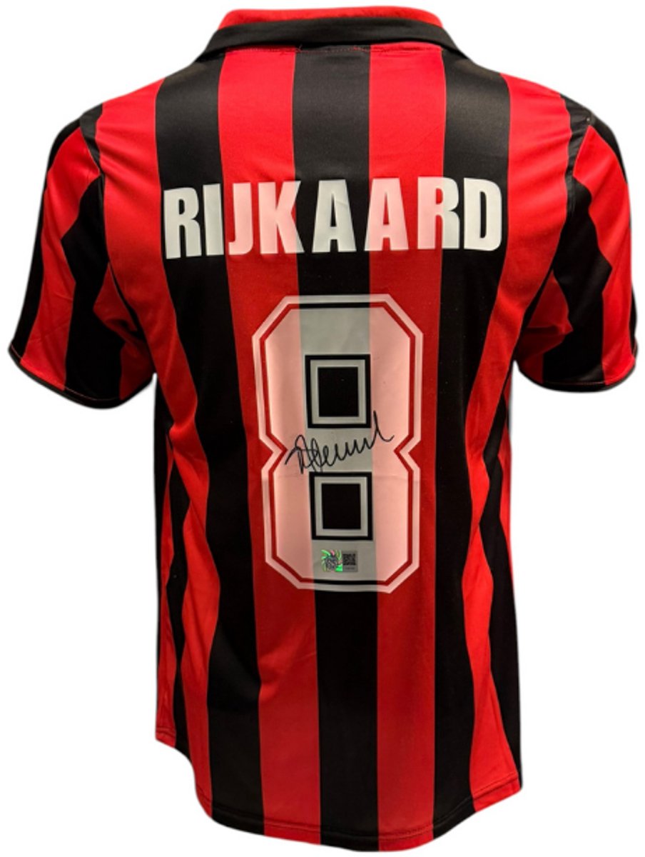Frank Rijkaard gesigneerd AC Milan Retro Thuis Shirt