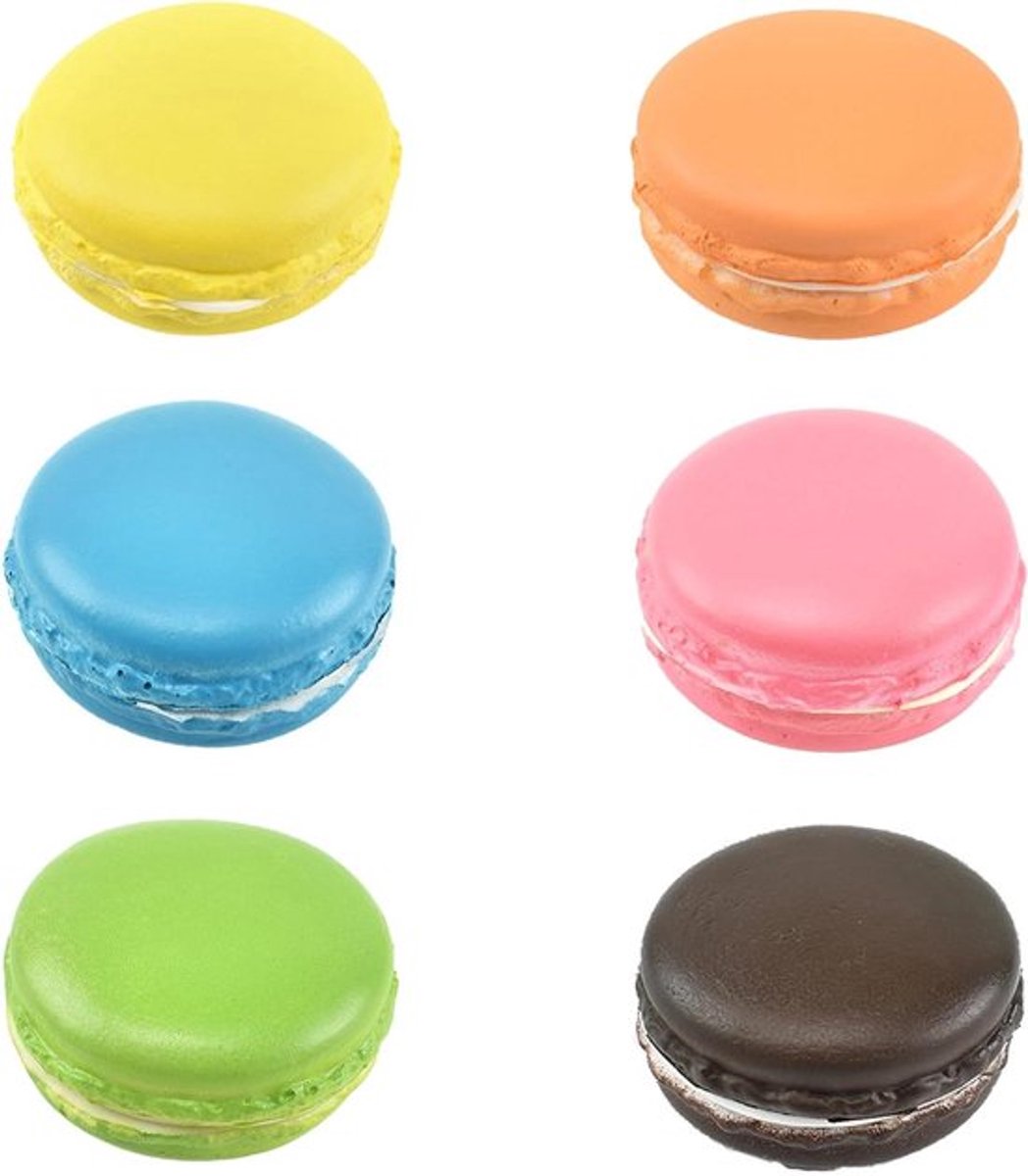 Realistische kunstmacarons Inovra Plus, 6 stukken
