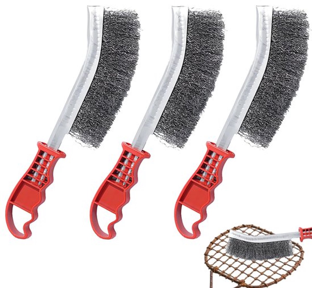 Handige borstels in een 3-pakket: Dailygoody RVS Draadborstel Set