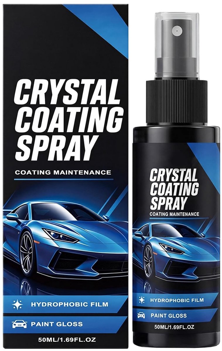 Auto Coating Spray - Keramische Bescherming - Lak Onderhoud - Poetsvrije Nano Laag - 50ml - Transparant