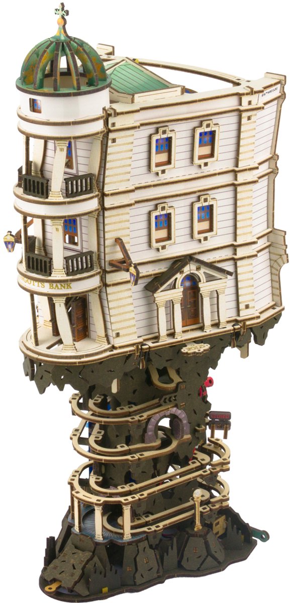 UGEARS 3D Modelbouw - Gringotts Bank Marble Run™ - Harry Potter™ - Mechanisch Bouwpakket Hout - 14 Jaar — afbeelding 10