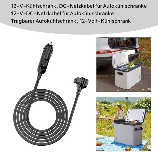 Koelbox Kabel - 12V Aansluiting - Stroom Voorzienen - Universele Compatibiliteit - 180 cm - Zwart van Koelbox. — afbeelding 5