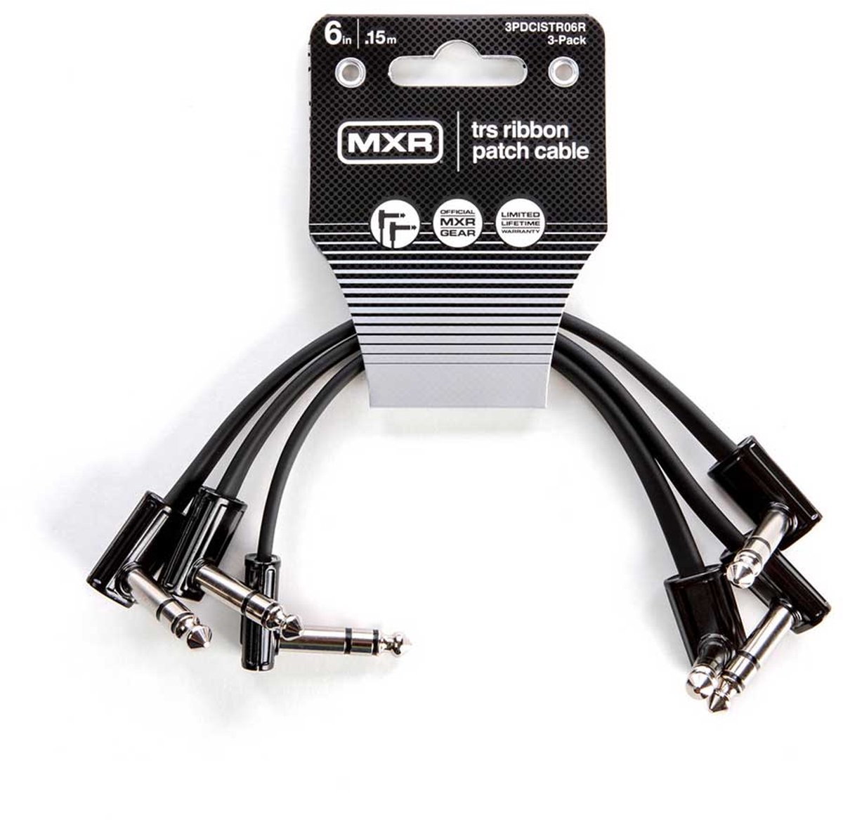 MXR 3PDCISTR06R Ribbon Patch Cable Stereo Patchkabel 15cm 3-Pack