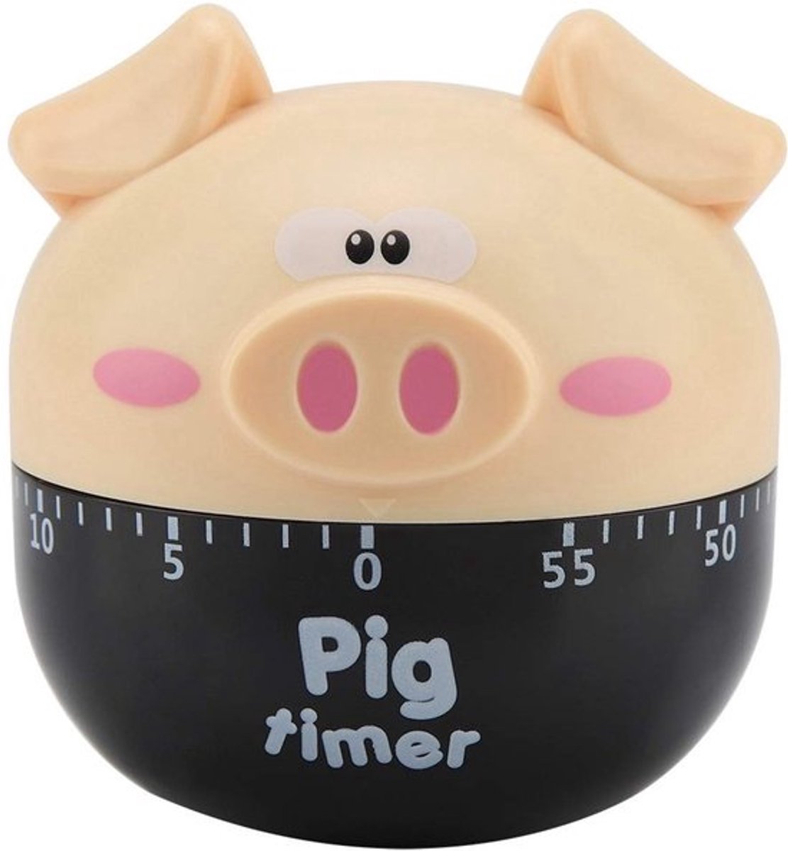 Allecto - Keuken Timer - Cartoon Varken - Schattig Design - Kaki - Mechanische