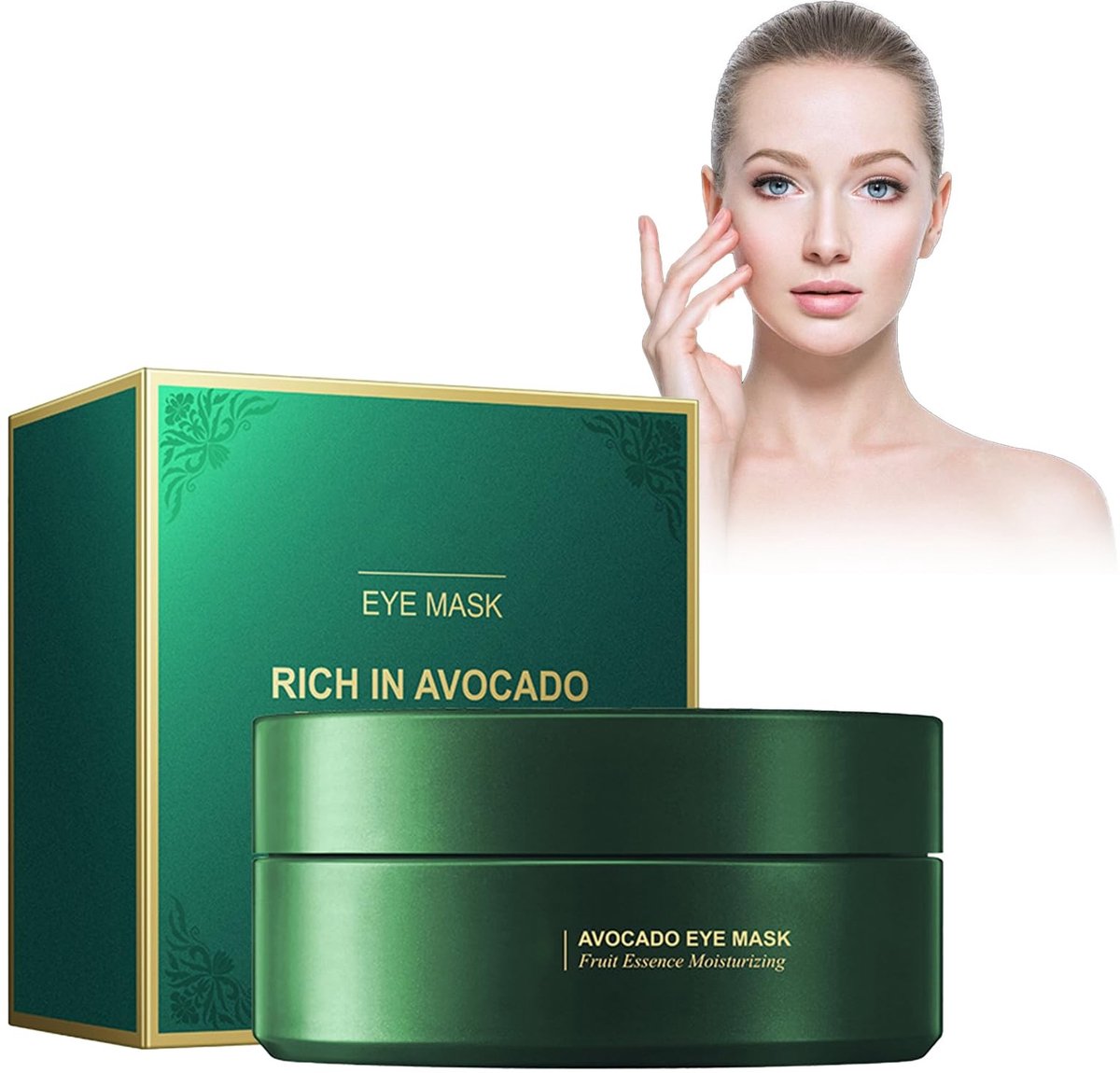 Elzusha - Avocado Oogmasker Set voor Hydratatie en Verfrissing