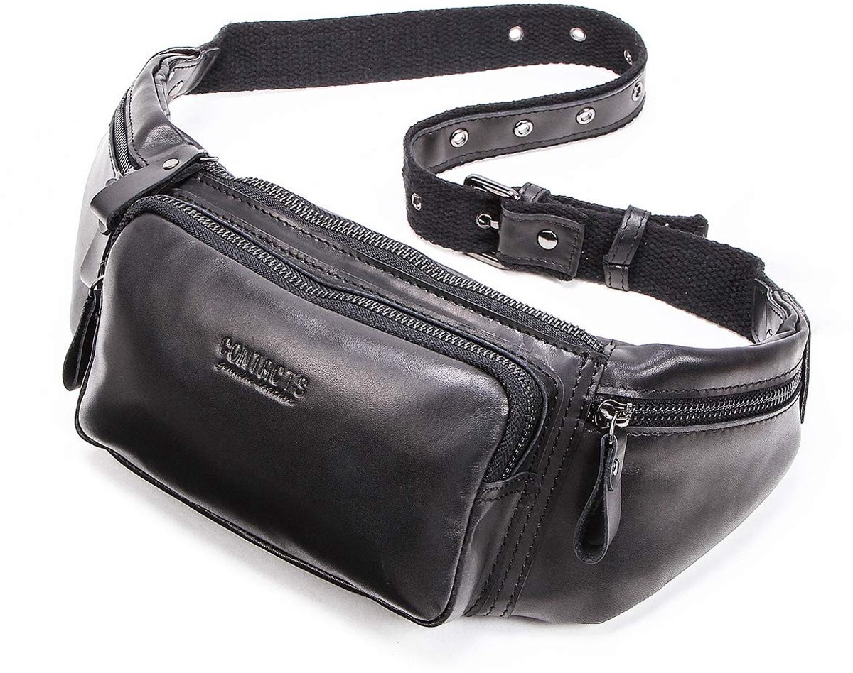 Elzusha - Echtleren Crossbody Telefoon Tas met Enkelband