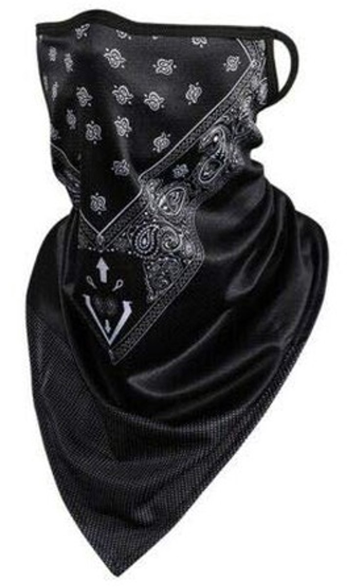Elzusha - Gezichtsmasker Bandana - Herbruikbare Wasbare Gezicht Cover met Oorlussen
