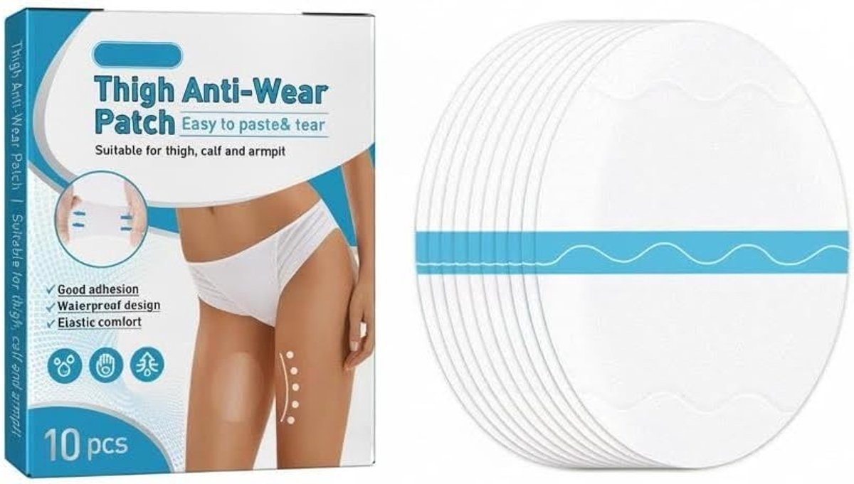 Bescherming voor de bovenbenen, anti-schuur patches voor yoga, dans, fietsen en klimmen - 10 stuks