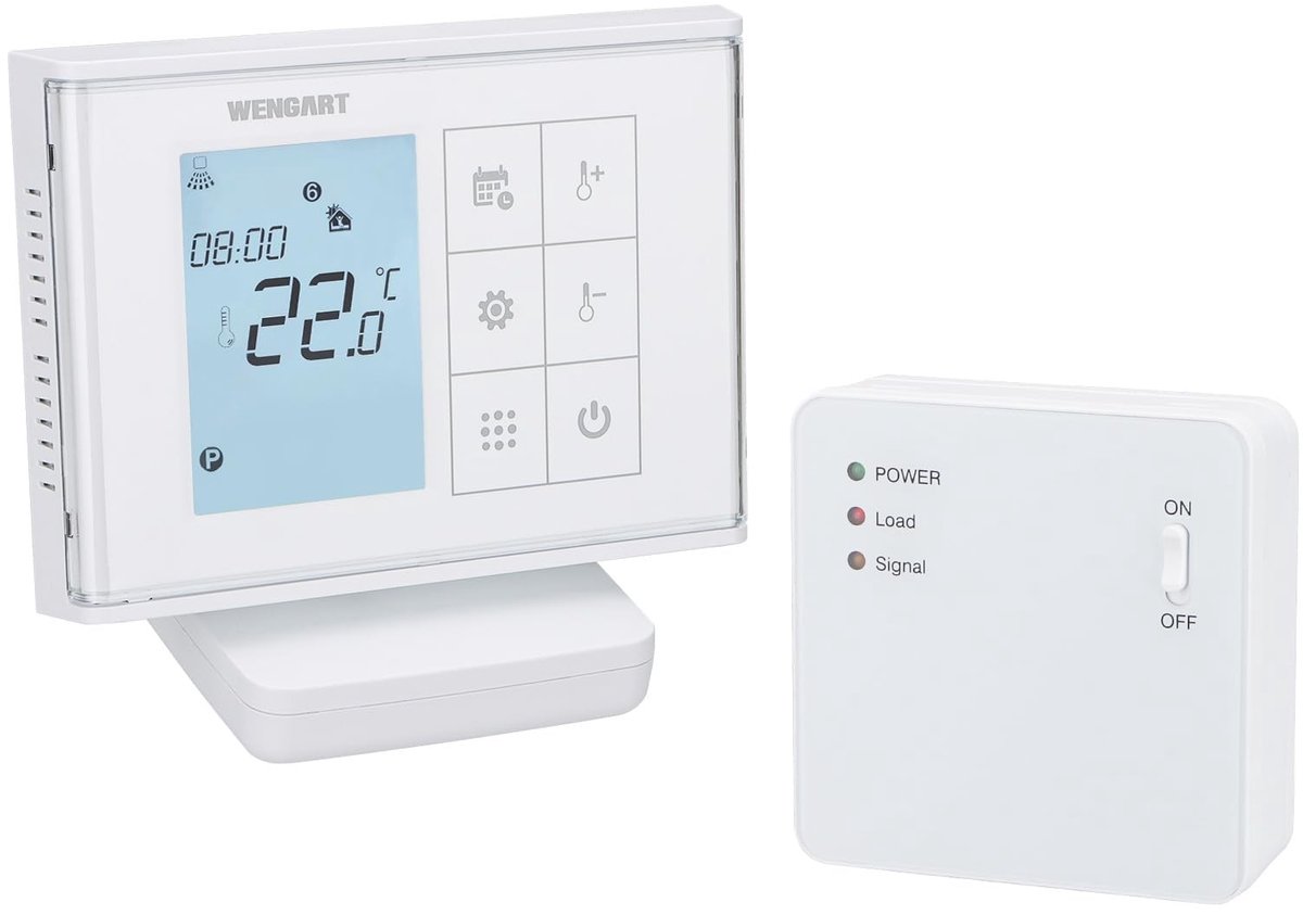 Elzusha - Draadloze Thermostaat WG010RF - Batterijgevoede Thermostaat voor Vloerverwarming en Boiler