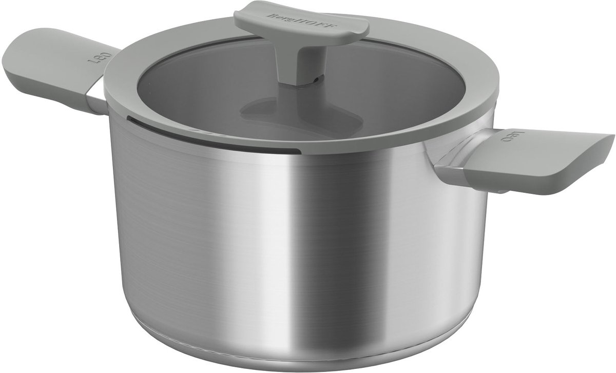 LEO Kookpot met deksel RVS Balance Moonmist - Ø 20cm - Metaal - PFAS-vrij