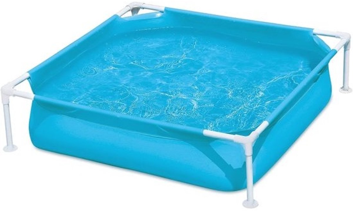 Klein vierkant zwembad 122 x 122 x 30 cm voor kinderen