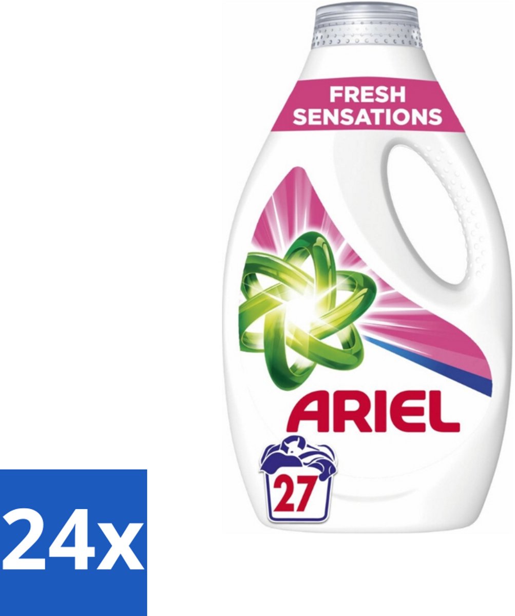 24 x Ariel Original - Fresh Sensations - Vloeibaar Wasmiddel - Witte en Lichtgekleurde Was - 27 Wasbeurten - Wasmiddel - Vloeibaar Wasmiddel - Ariel - Wasverzachter - Frisse Geur
