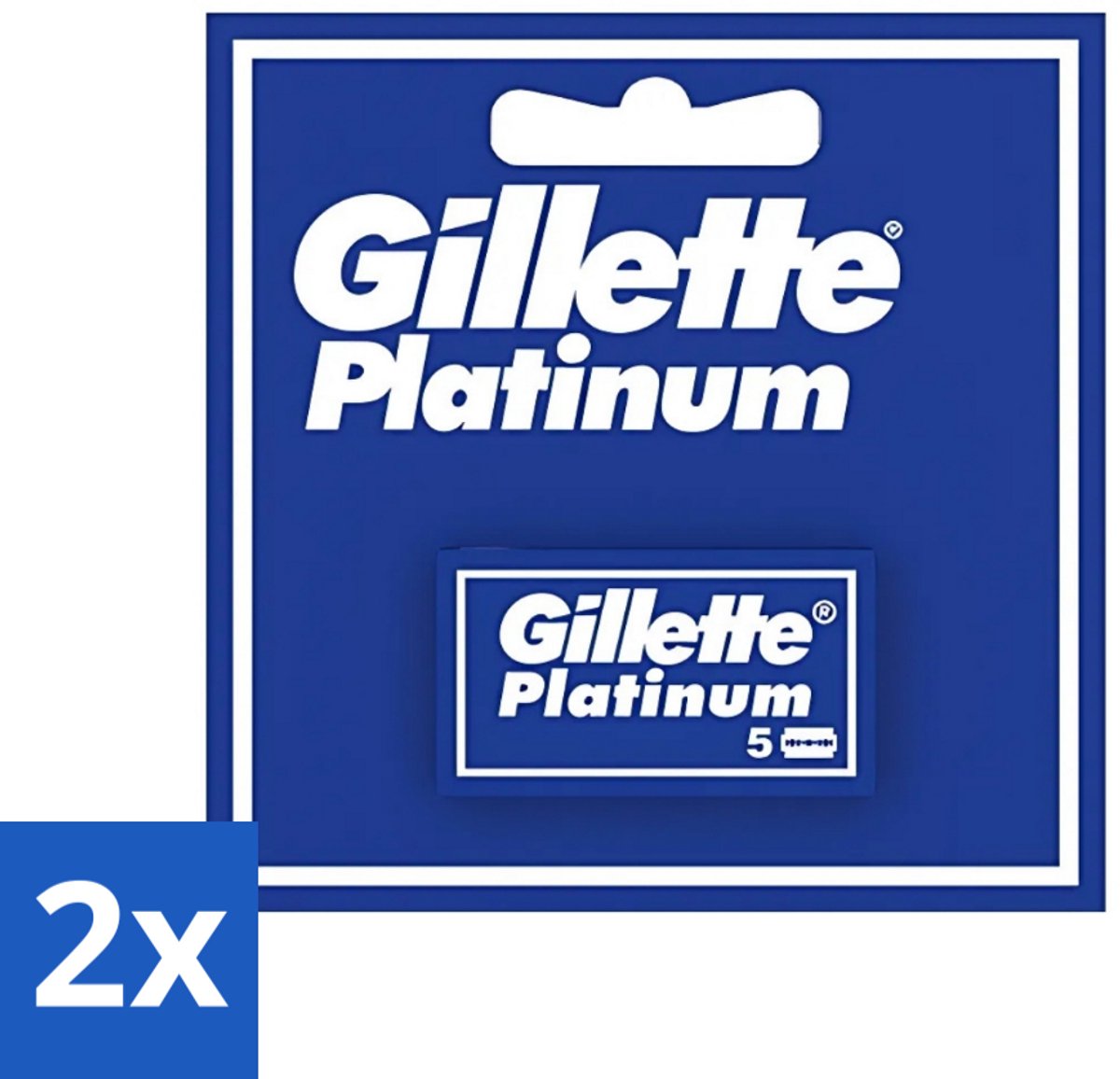 Gillette - Platinum - Extra scherpte - 5 Navulscheermesjes - Voordeelverpakking - 2 stuks