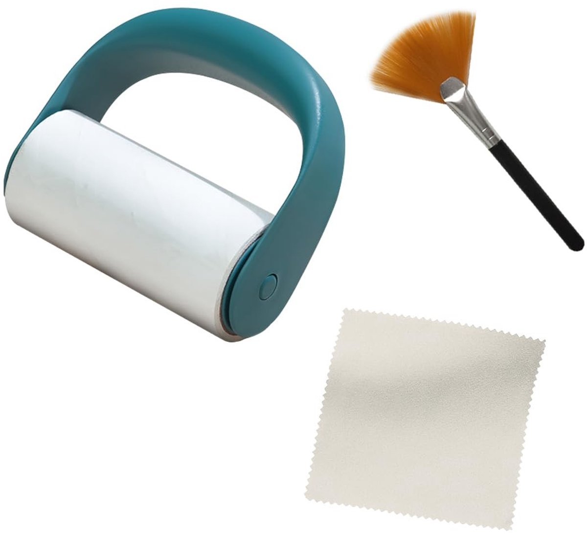 Solidchoice - Schoonmaakset voor Projectiescherm met Lintroller, Borstel en Microvezeldoek