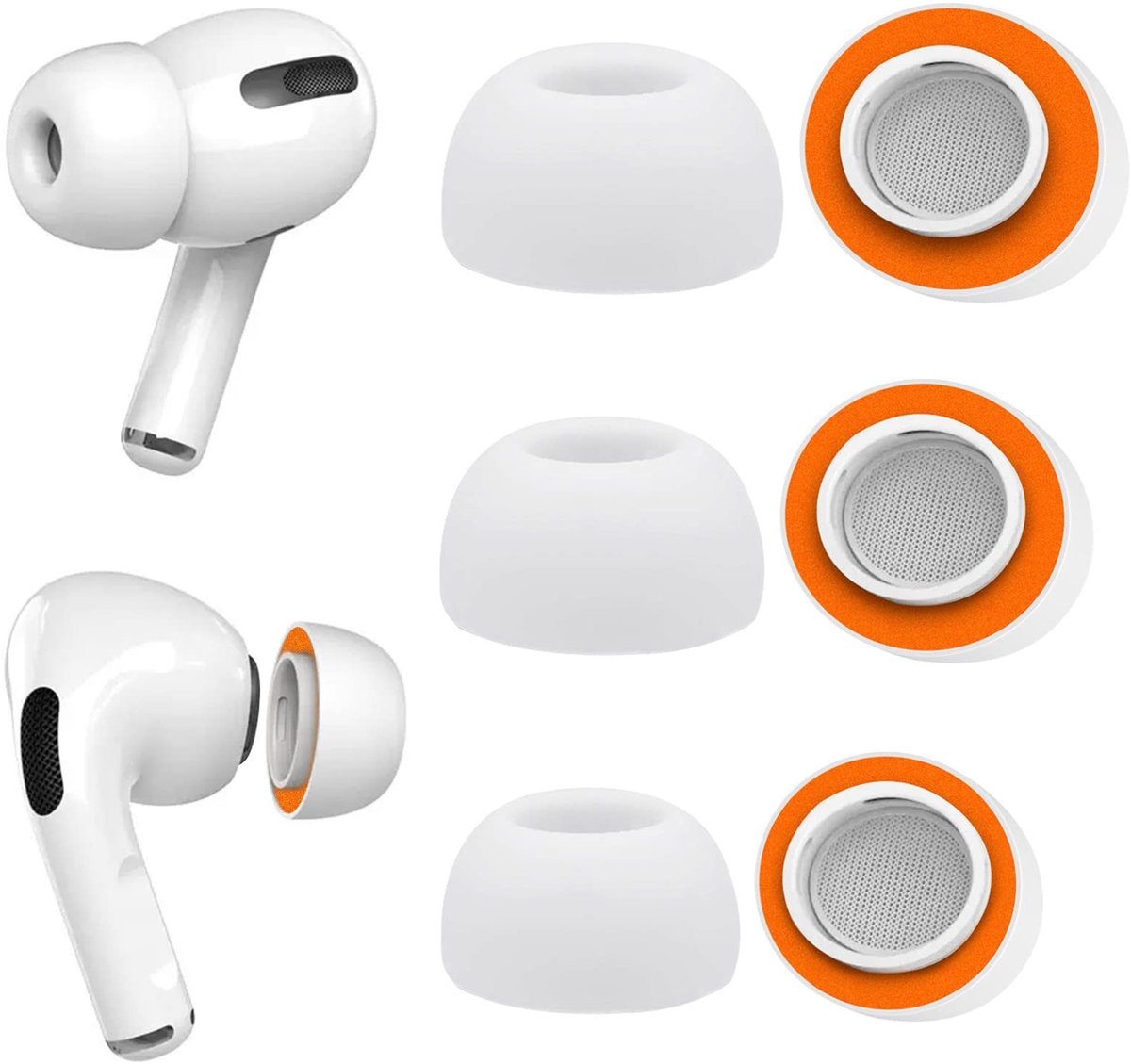 Solidchoice - AirPods Pro Vervangingsaccessoires - Geluidsisolatie Silicone Oordopjes in S/M/L