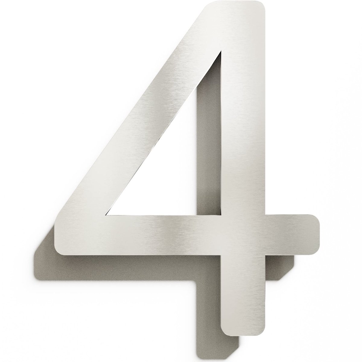 Solidchoice - Huisnummer 4 - Weerbestendig en Roestvrij - 20 cm Groot