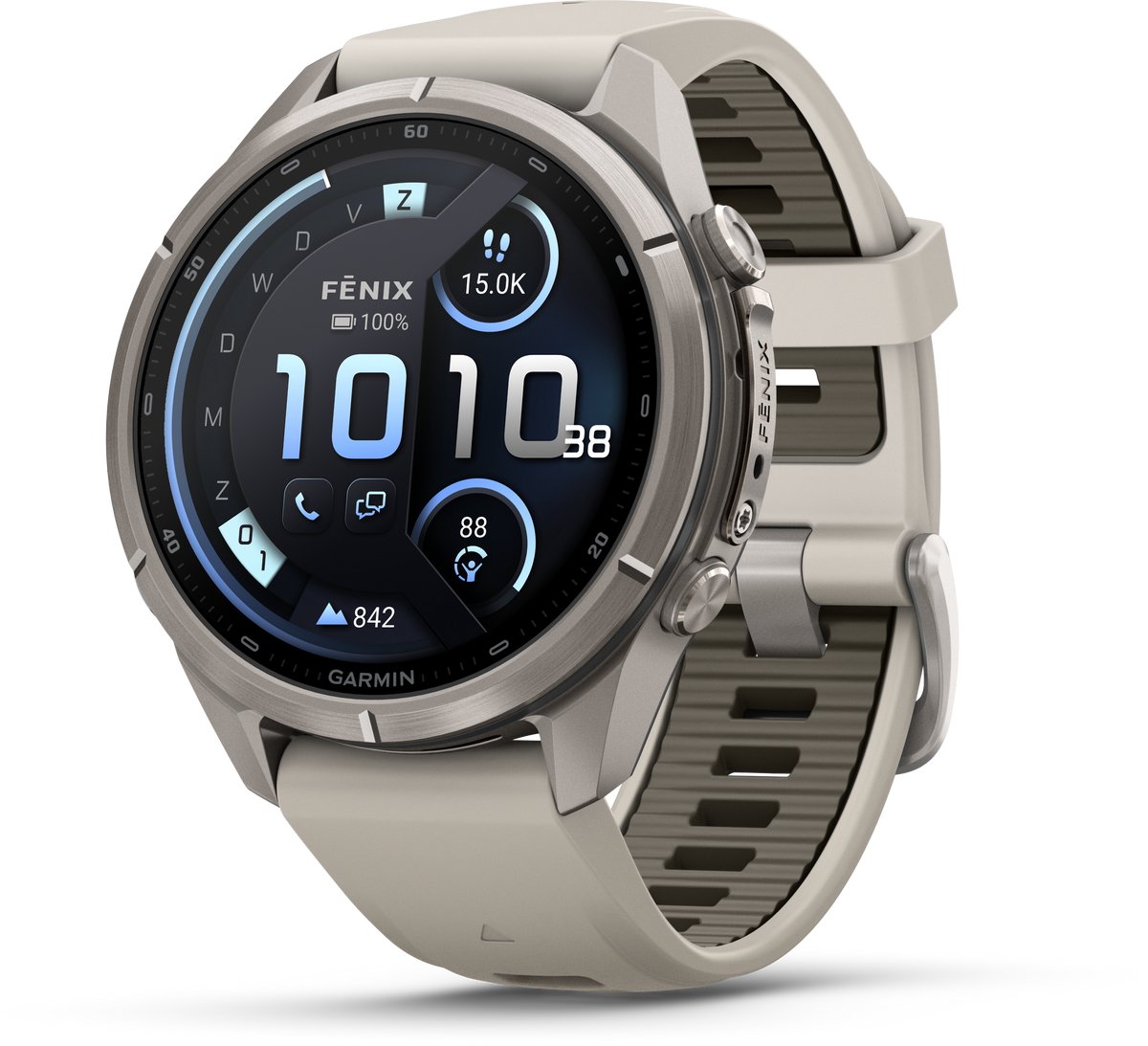 Garmin fēnix 9 Pro InReach/LTE - 43 mm - Multisport GPS Smartwatch - 1.3" AMOLED-scherm - Titanium behuizing - Tot 10 dagen batterijduur thumbnail 3