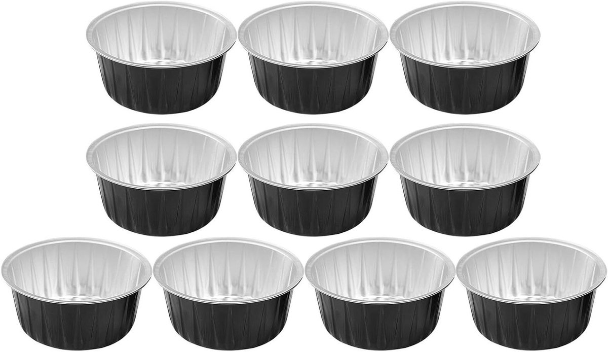Waxsmeltkommen - Aluminium folie - Ontharen thuis - Gelijkmatige warmte - 10 stuks - Zwart