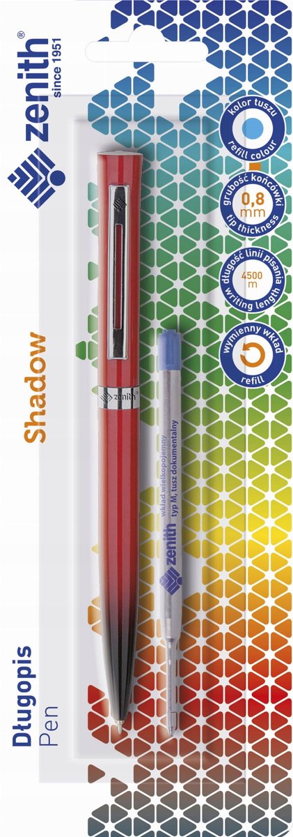 Zenith Shadow Pen met Aluminium Behuizing - Blauwe Inkt