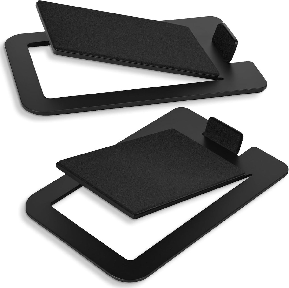 Stabiele Speakerstandaard voor Desktop met 16° Kanteling - Set van 2 voor PC Speakers en Soundbars, Tot 10 kg Draagvermogen