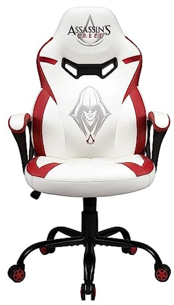 Ergonomische Gaming Stoel voor Kinderen - Verstelbare Schommelstoel met Hoofdsteun en Armleuningen - Wit