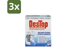 3 x Destop - Wasmachine reiniger - Integrale Behandeling - Duopack - Wasmachine Reiniger - Kalkverwijdering - Wasmachine Reinigen - Wasmachine Hygiëne - Wasmachine Onderhoud