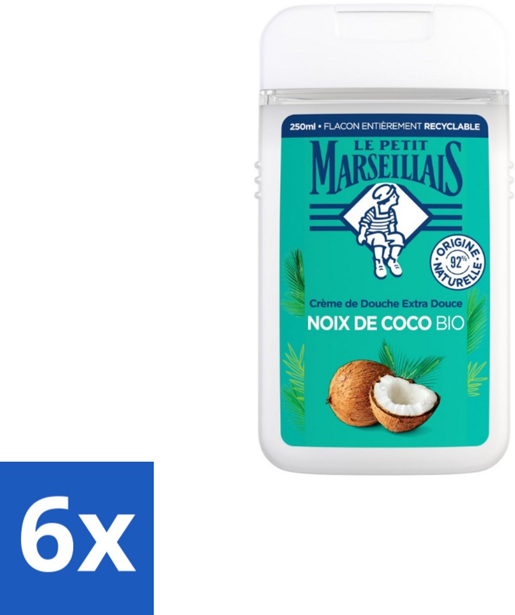 Le Petit Marseillais – Douche & Bad – Coco – 650 ml - Voordeelverpakking - 6 stuks