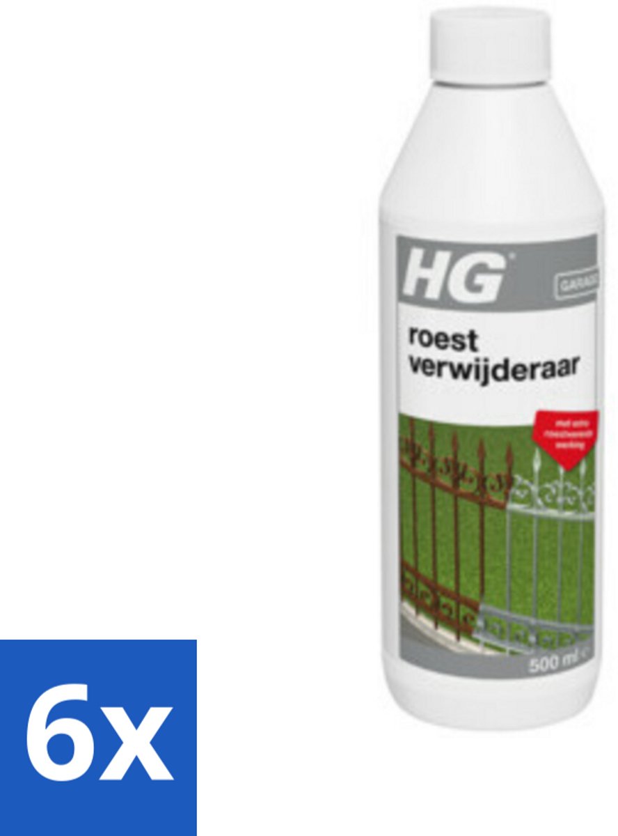 6 x HG Roestverwijderaar 500 ml - Roestverwijderaar - Roest Verwijderen - Roest Bescherming - Roestwerend - Metaal Reiniging