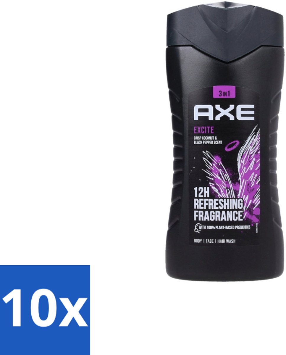 AXE – Douchegel – Excite – 250 ml - Bulkverpakking - 10 stuks