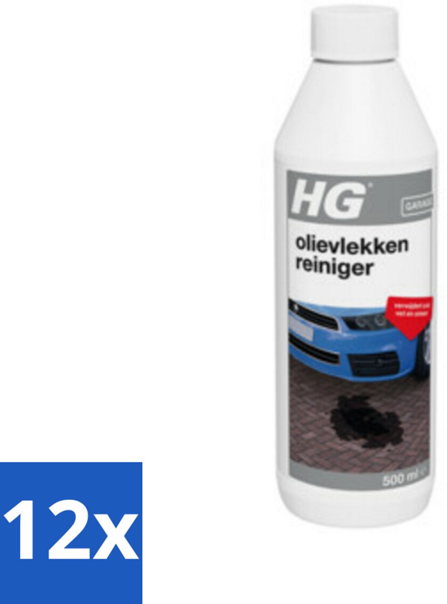 12 x HG Olievlekken Reiniger 500 ml - Olievlekken Verwijderen - Vetvlekken Verwijderen - Smeervlekken Verwijderen - Reinigingsolie - Reinigingsmiddel Oprit