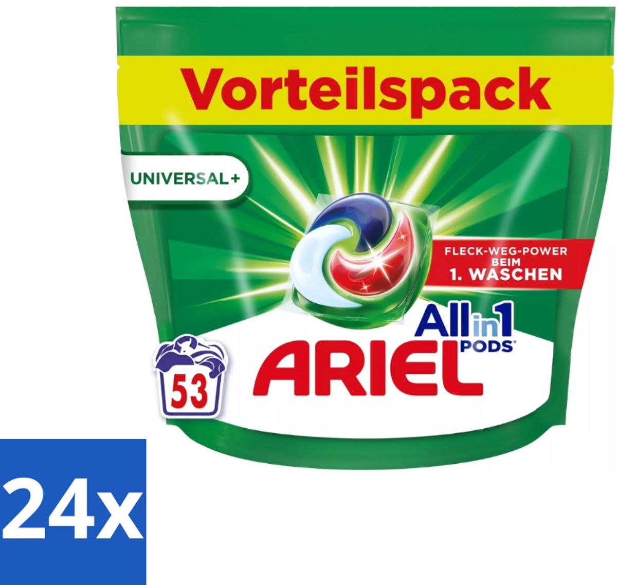 Ariel – Pods All-in-1 – Original – 53 wasbeurten - Voordeelverpakking - 24 stuks