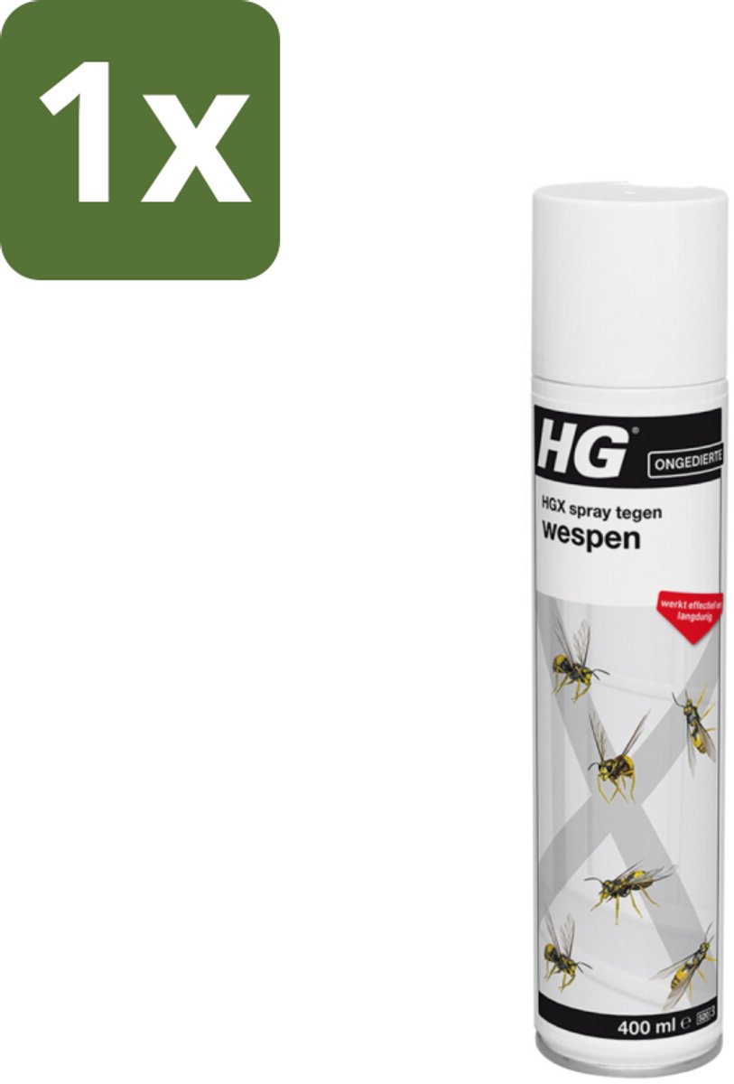 1 x HG X Spray Tegen Wespen 400 ml - Wespenbestrijding - Wespenbestrijding Spray - Wespennest Bestrijding - Wespenbestrijding Binnenhuis - Wespenbestrijding Buitenhuis