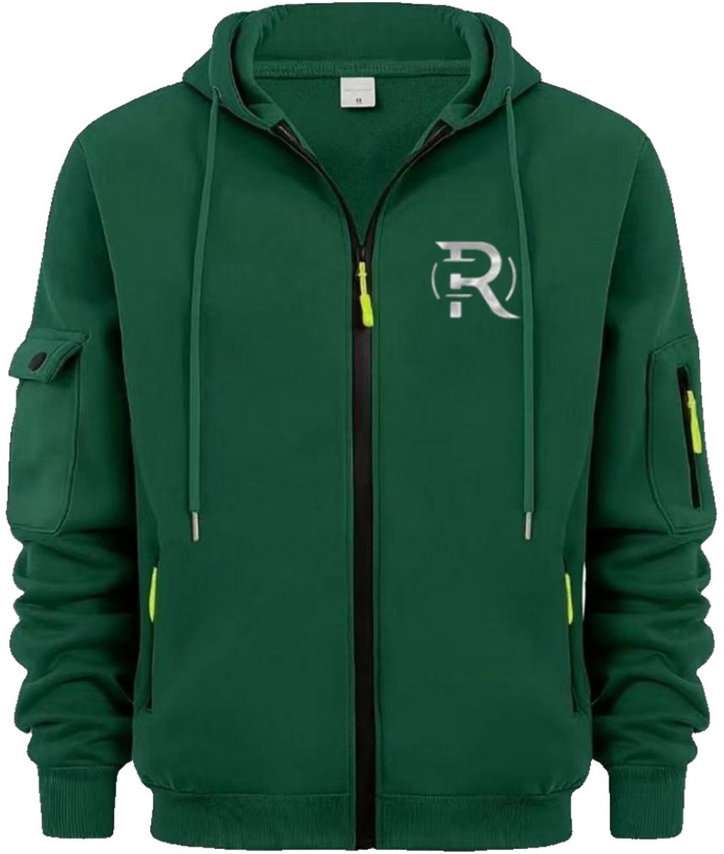 Currero Vest Heren Met Rits Sweater Cardigan Gebreid Sweaters Hoodie Warme Trui Lange Mouw Donkergroen