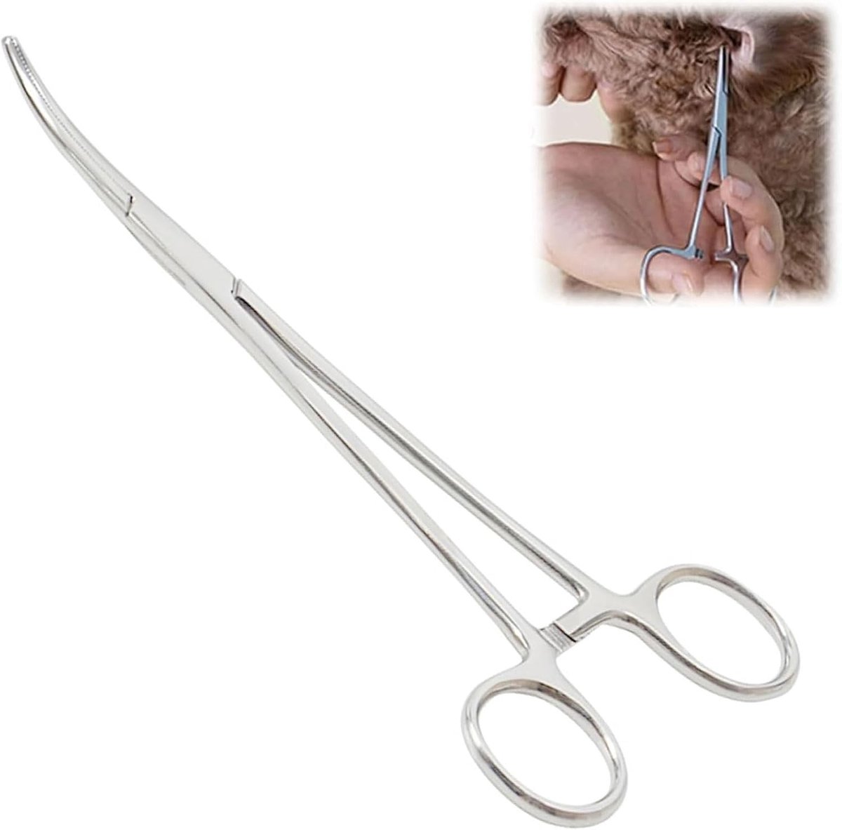Multifunctionele hemostatische pincet voor vissen, piercen, dierenartsgebruik en haarverwijdering