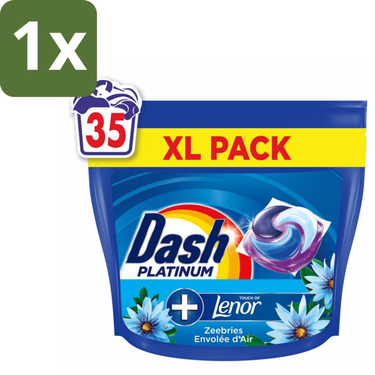 Dash – Wasmiddelcapsules – 4in1 Pods Zeebries – 35 capsules - 1 stuk