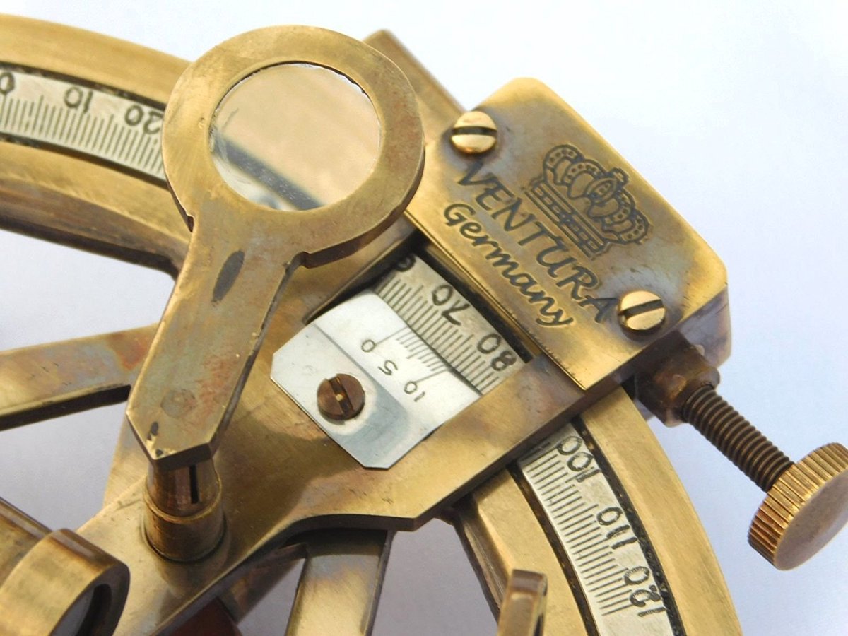 Antiek Messing Nautische Sextant Maritieme Astrolabe Marine voor Office & Gifitng Item Rustieke Vintage Home Decor - ShopVlot