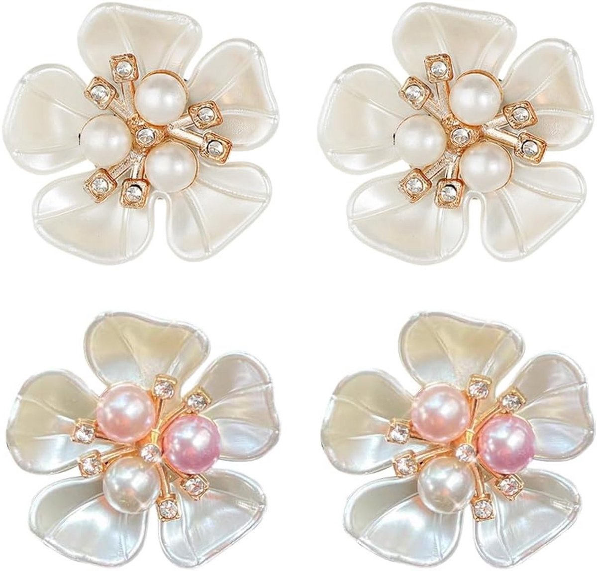 Aromatherapie Auto Luchtverfrisser Clip - 4 Stuks Essentiële Olie Diffuser voor Interieur Decoratie en Verfrissing (Roze)