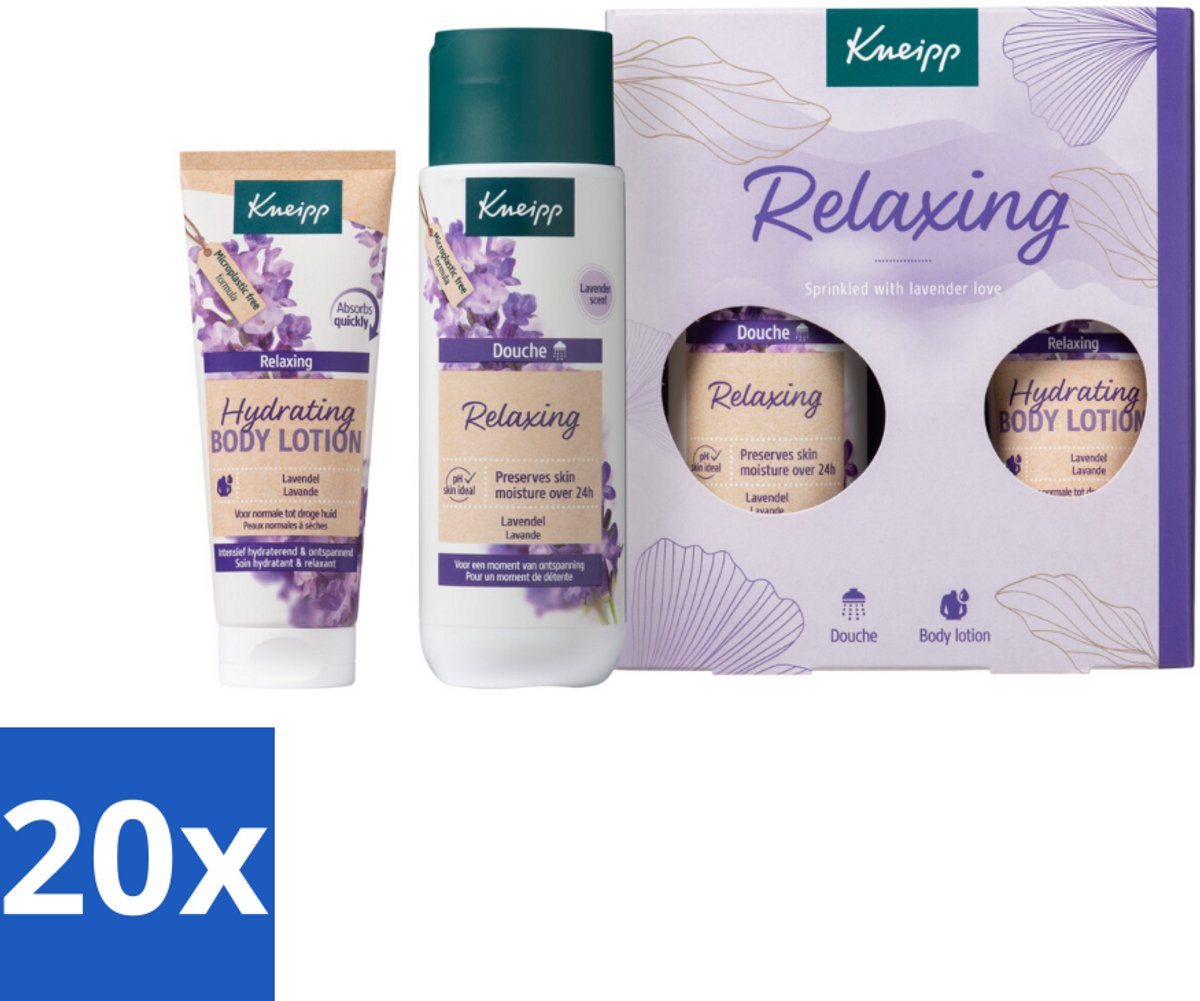 20 x Kneipp – Relaxing Moments – Geschenkset – Lavendel – Douchegel & Bodylotion - Ontspanning - Lavendel - Douchegel - Bodylotion - Geschenkset