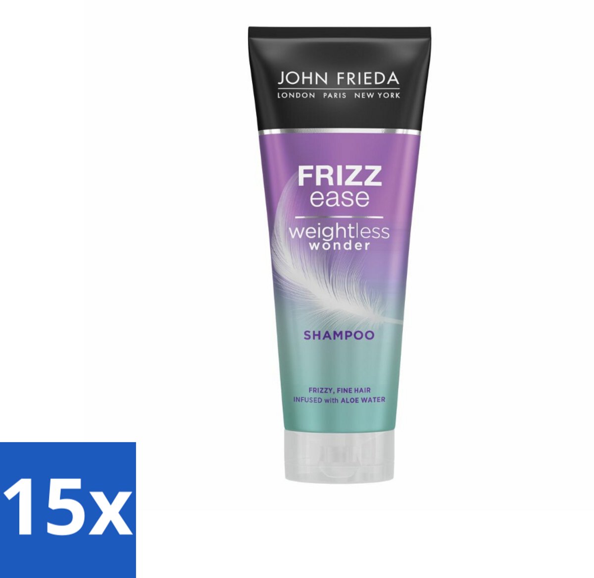 15 x John Frieda – Shampoo – Frizz Ease Weightless Wonder – Lichtgewicht verzorging – 250 ml - Koffiezetapparaat