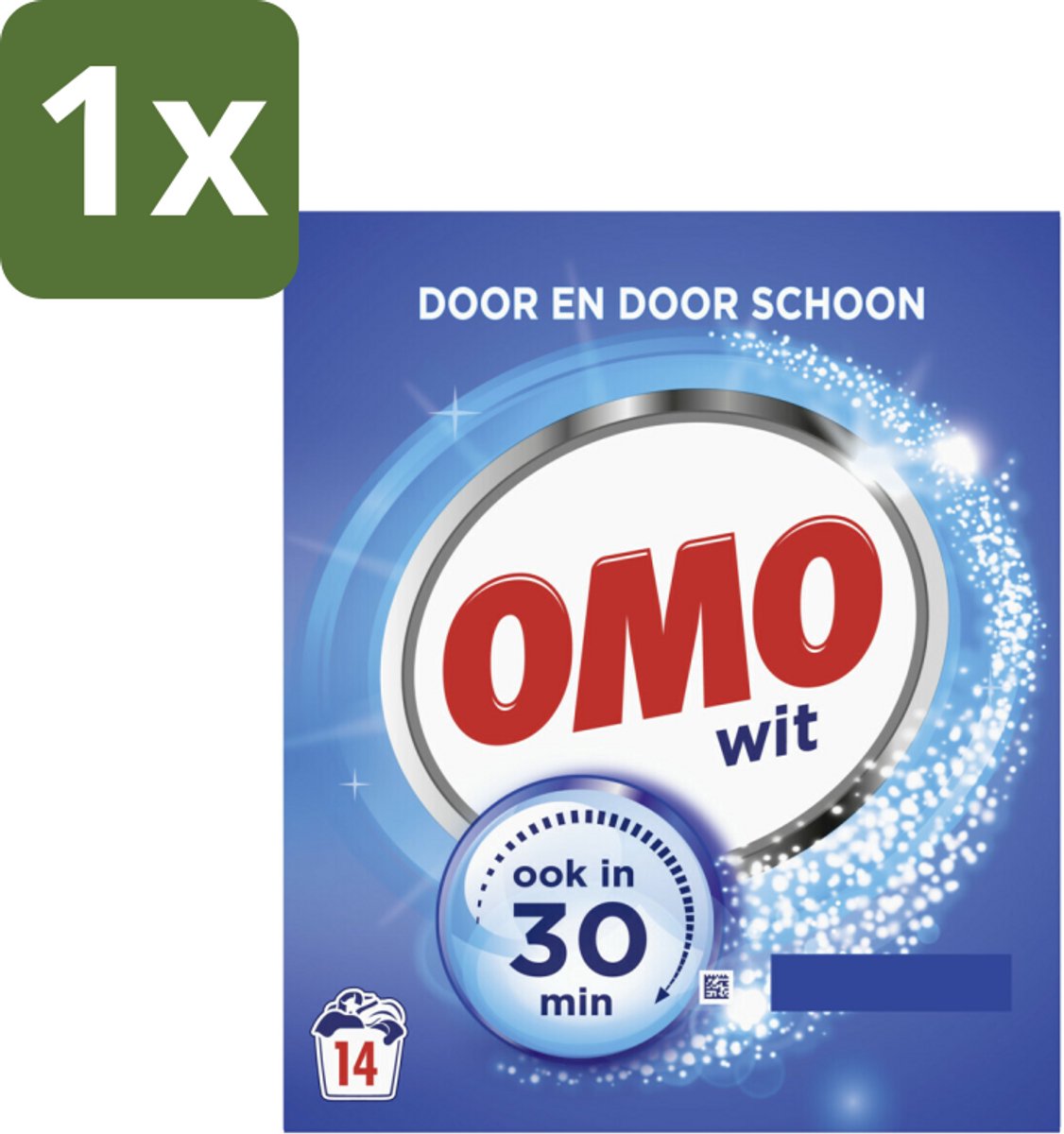 1 x OMO – Waspoeder – Wit – 14 Wasbeurten - Koffiezetapparaat