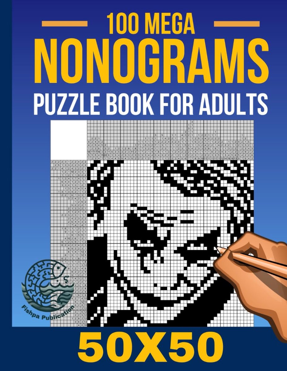 Mega Nonogram Challenge - 100 Extreme 50x50 Picross Logic Puzzles for Experts: Ultimate Griddlers (Hanjie, Paint by - ShopVlot