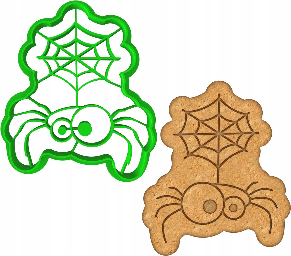 Halloween Koekjesvorm Paddenstoel & Spin - Bakken met Plezier
