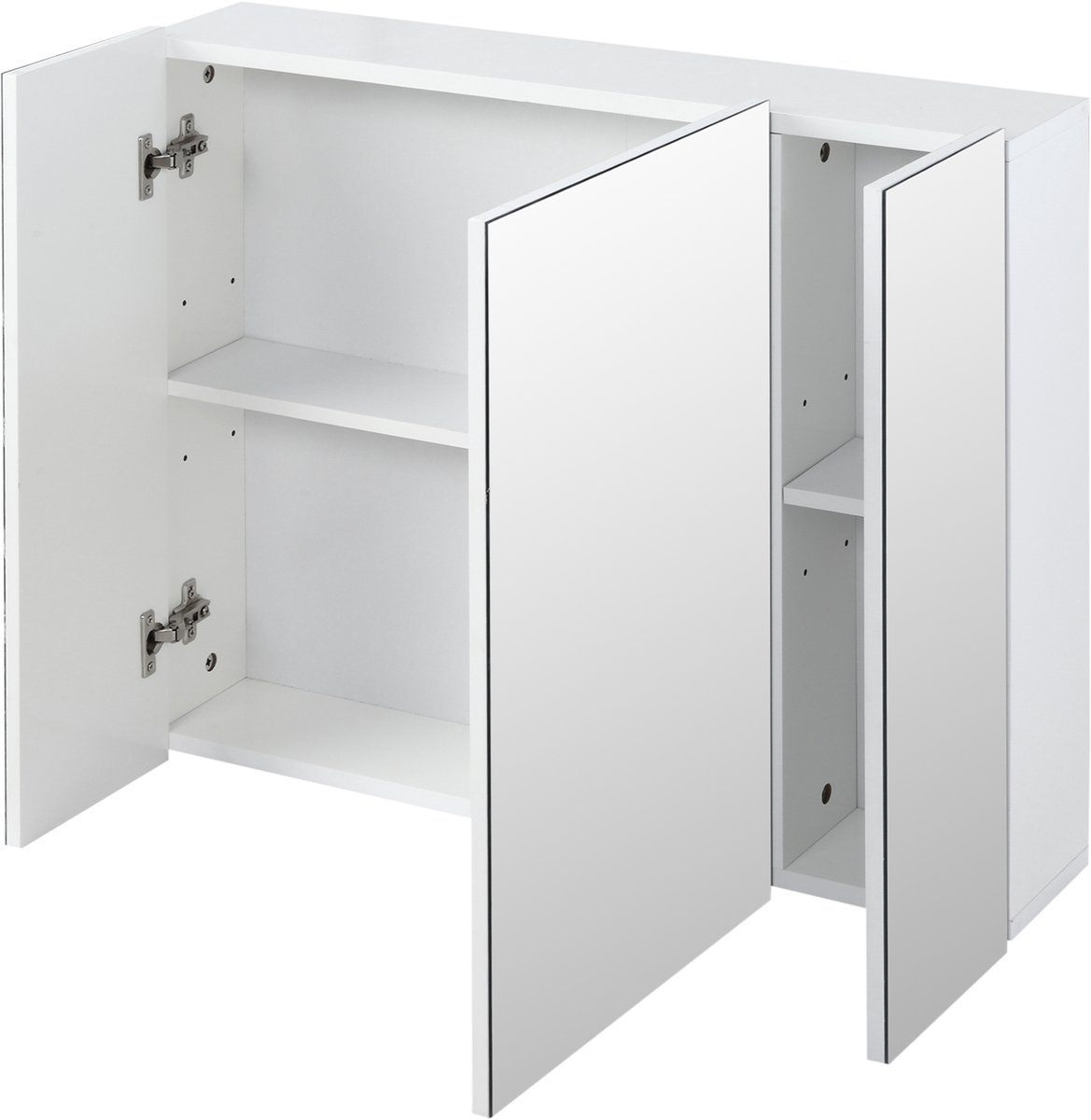 Kleankin spiegelkast van MDF, 70x15x60 cm, wit.