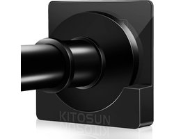 Zelfklevende douchegordijnstanghouder - Kitosun wandhouder badkamer spanstanghouder beugels met super kleverige tape - ShopVlot