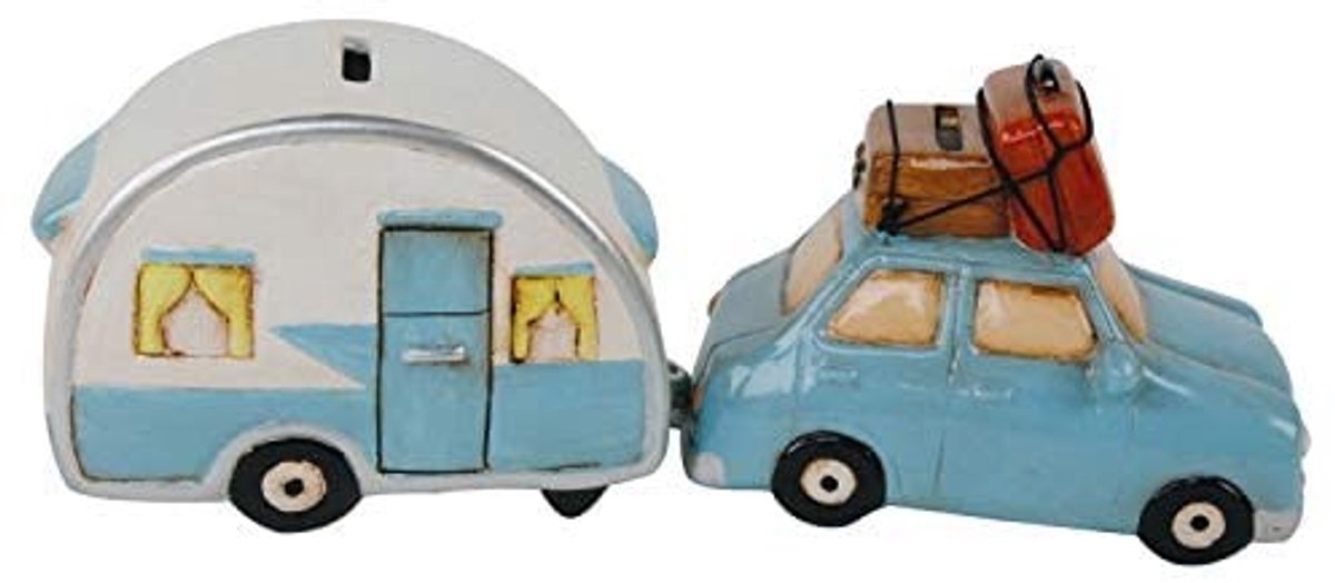 Elzusha - Set van 2 Keramische Spaarpotten met Caravan