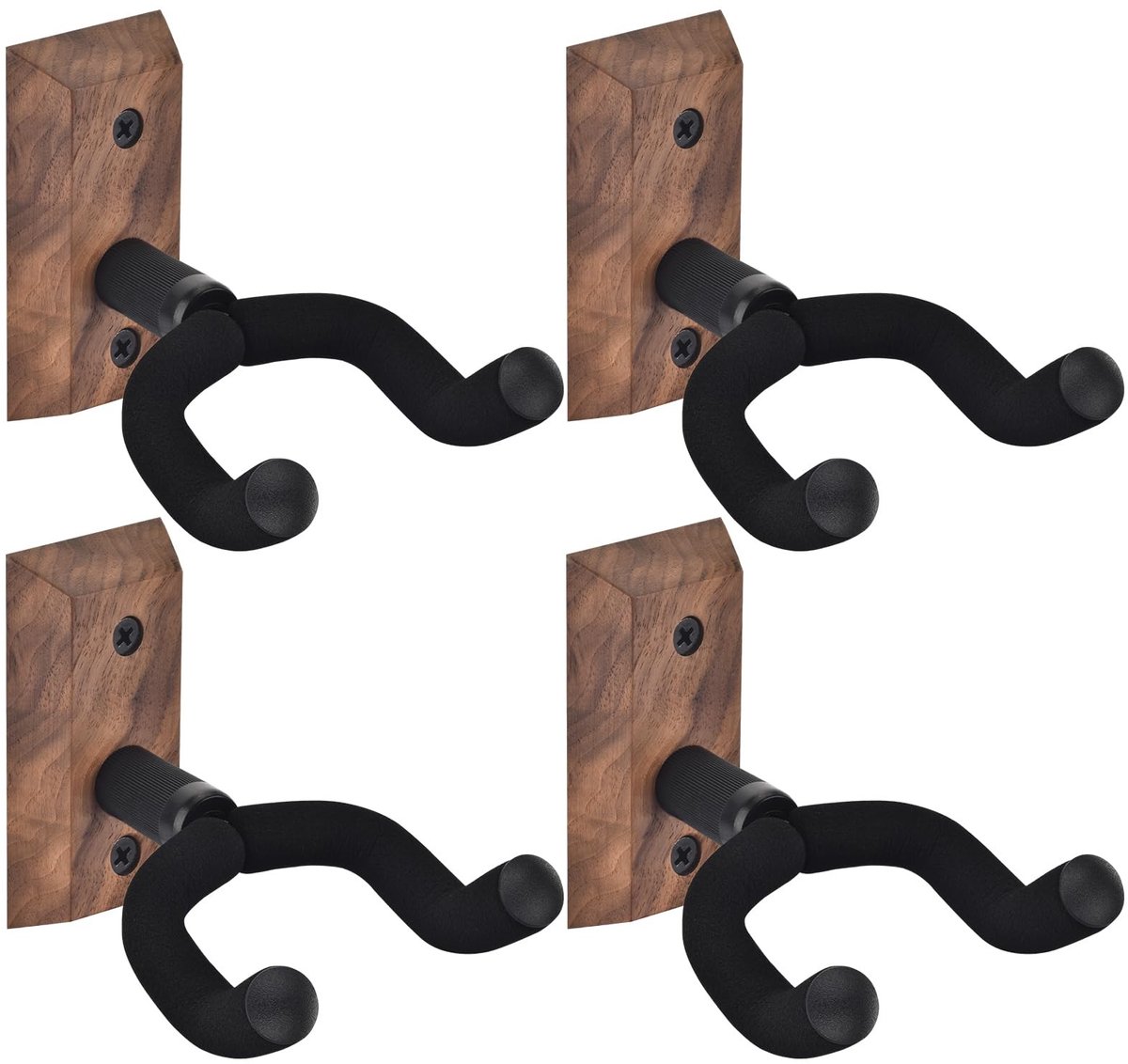 Elzusha - 4 Stuks Gitaar Hangers met Zachte Haak